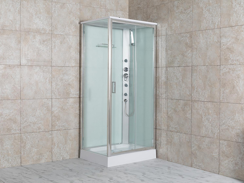 Cabine de douche oblongue en verre transparent P3RE