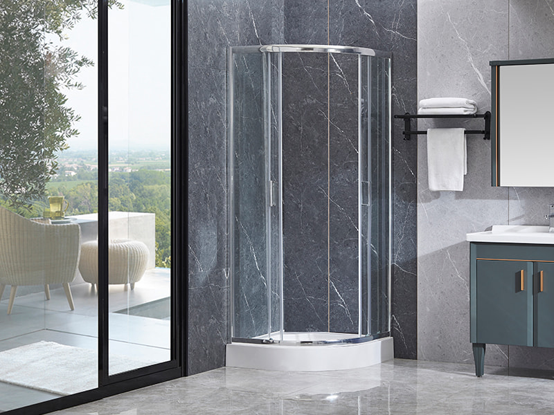 SE Chrome profilé en aluminium cabine de douche coulissante pour salle de bain
