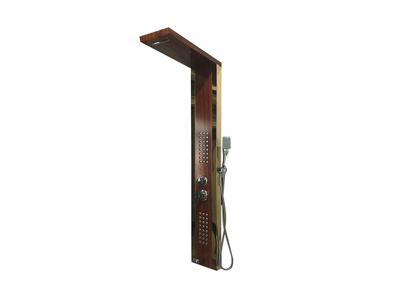 Panneau de douche doré en bois d'acier inoxydable de taille d'EC-1037 1.2m