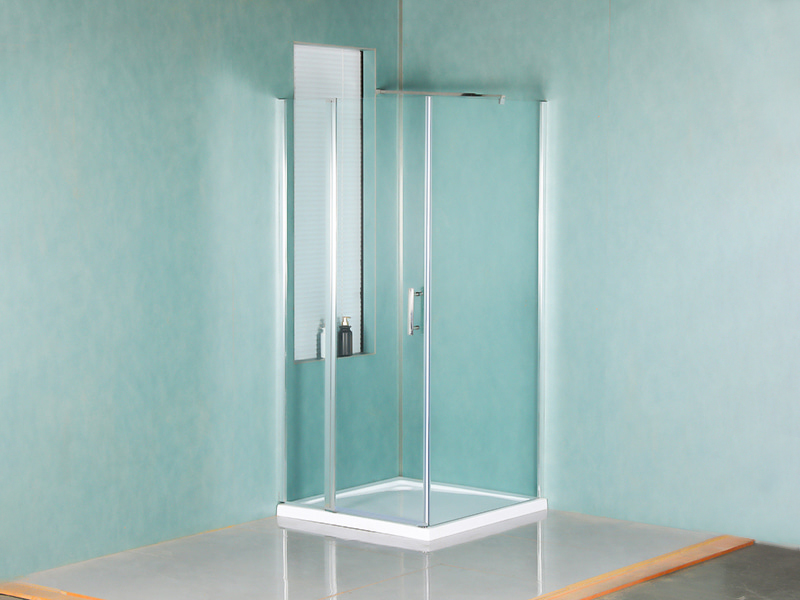 Cabine de douche en verre trempé transparent RSQB Pivot